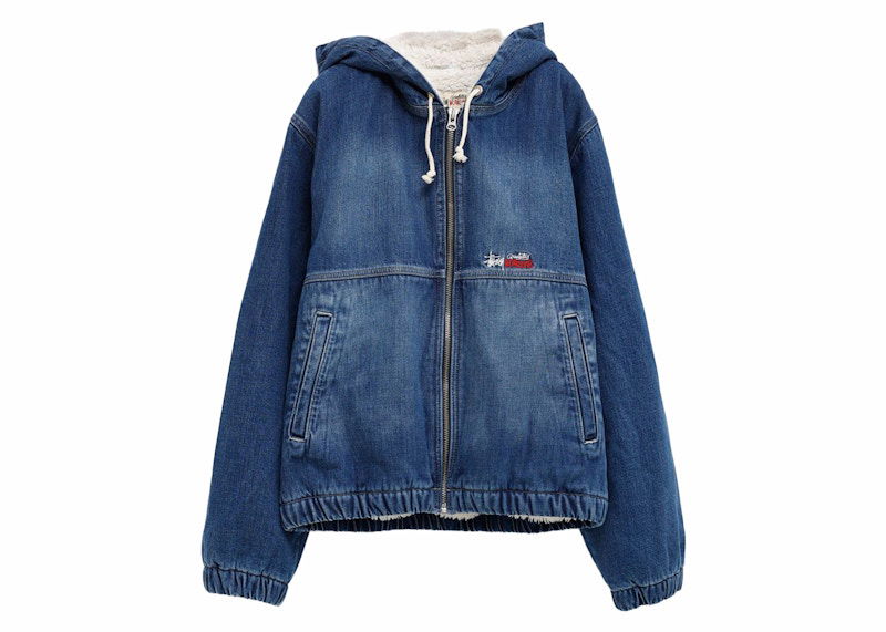 Sweatshirt Stüssy Sherpa Work Jacket Blå | 115725-M03