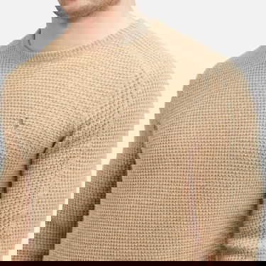 Sweater Polo by Ralph Lauren Ralph Lauren Men's Waffle Knit Sweater Beige | 710956807003, 5