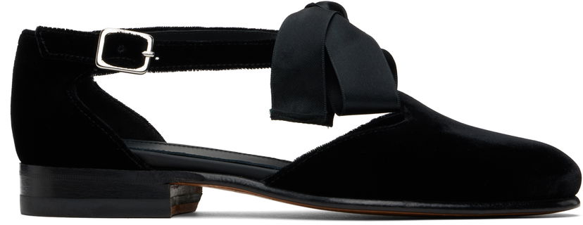 Sneakers og sko Bode Velvet Theater Ballerina Flats Sort | MRFW000031