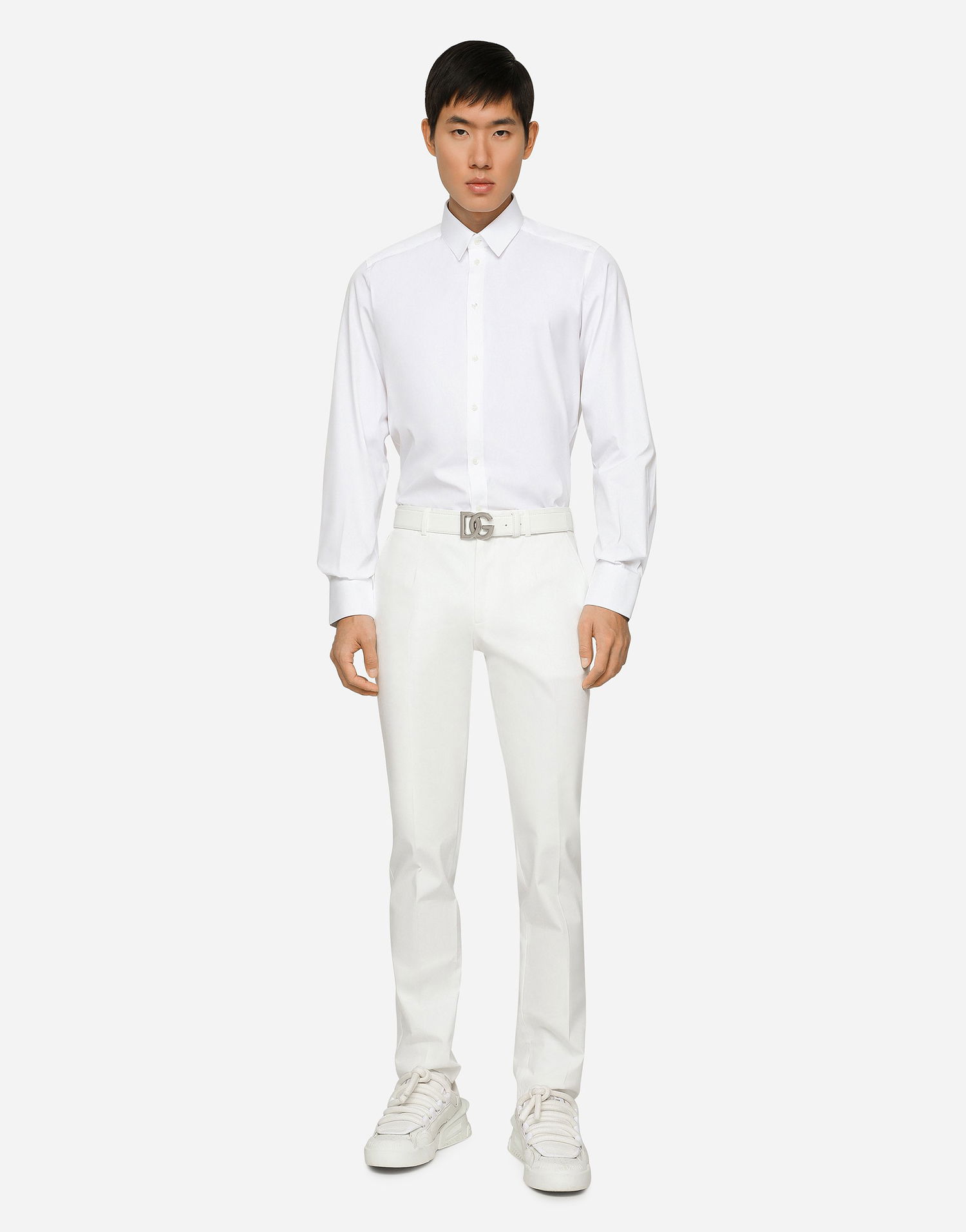 Skjorte Dolce & Gabbana Martini Cotton Shirt Hvid | G5EJ1TFU5U8W0800, 1