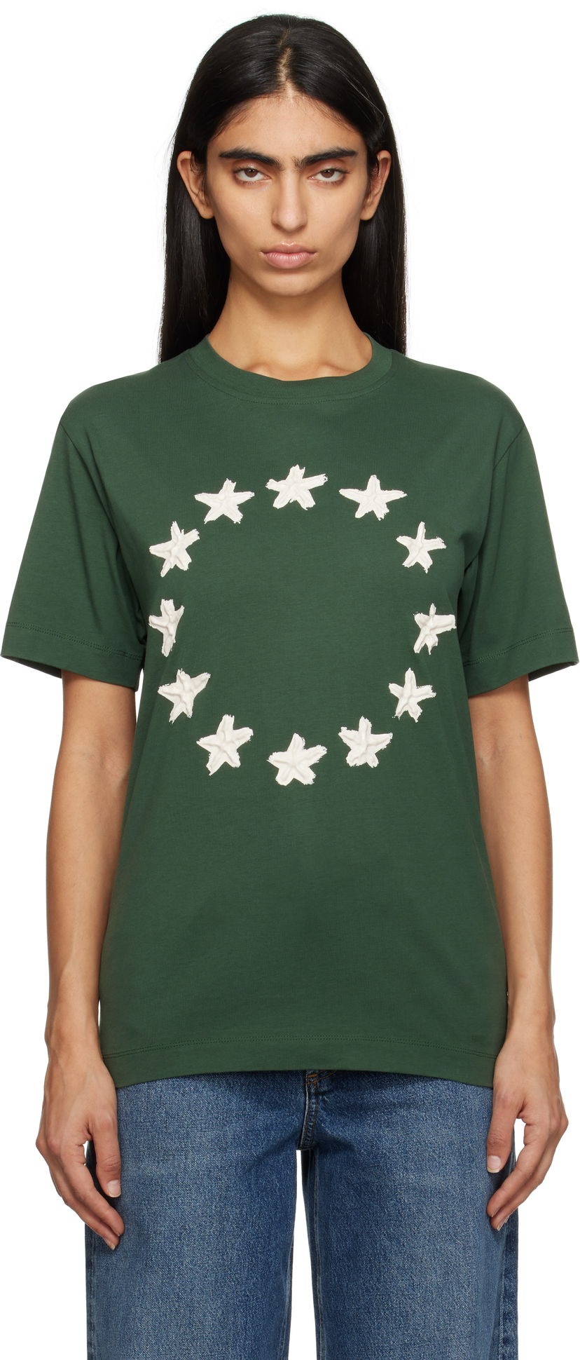 T-shirt Études Stars Regular T-Shirt Grøn | H24MMTSH112-34