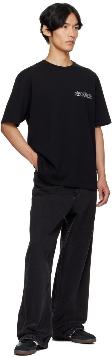 T-shirt WACKO MARIA NECKFACE Edition Washed Heavy T-Shirt Sort | NECKFACE-WM-WT01, 3