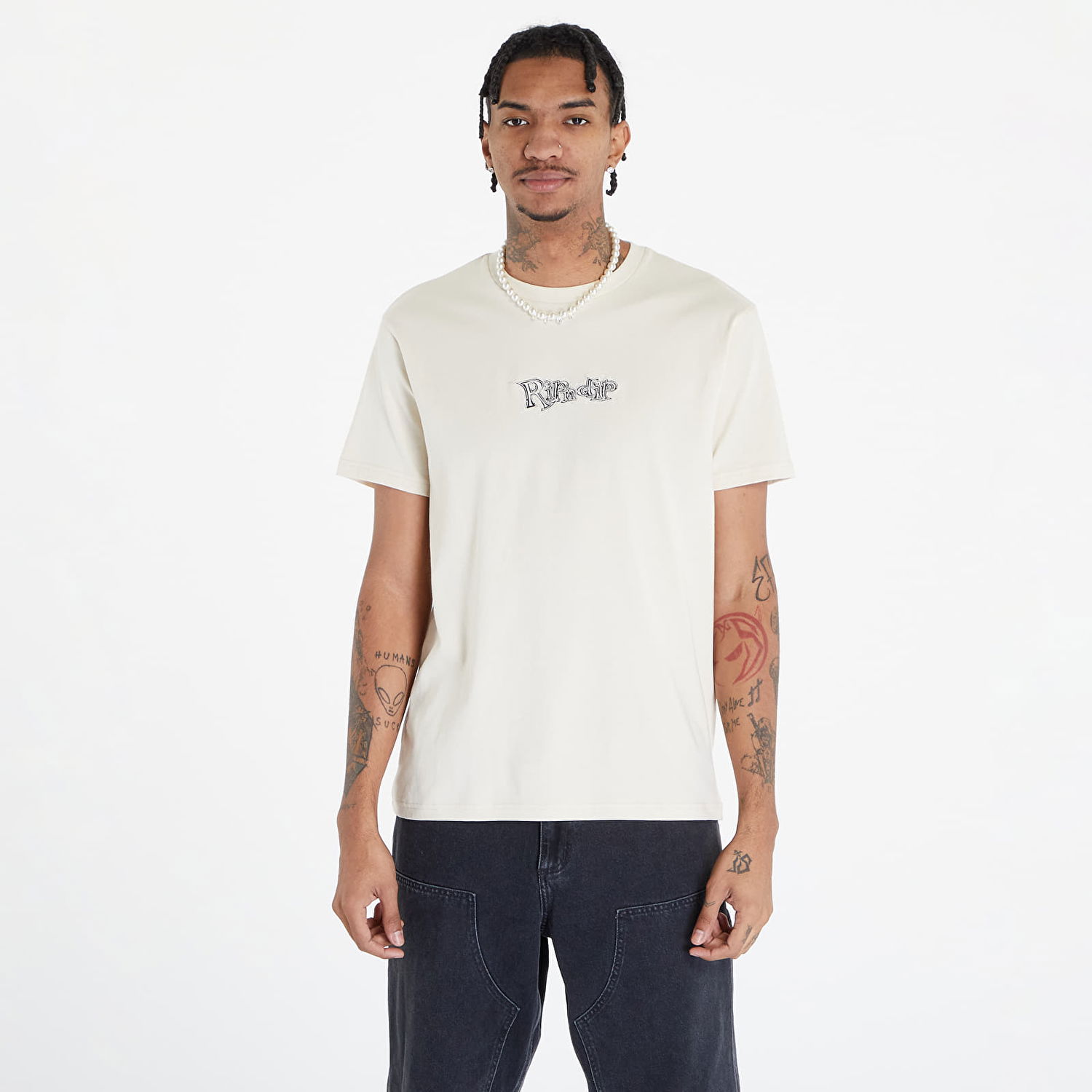 T-shirt RIPNDIP Geo Tee Hvid | RNDHOL23108, 0