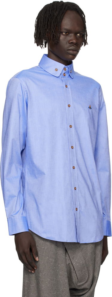 Skjorte Vivienne Westwood Vivienne Westwood Two Button Krall Shirt Blå | 24010005-W017R-, 1