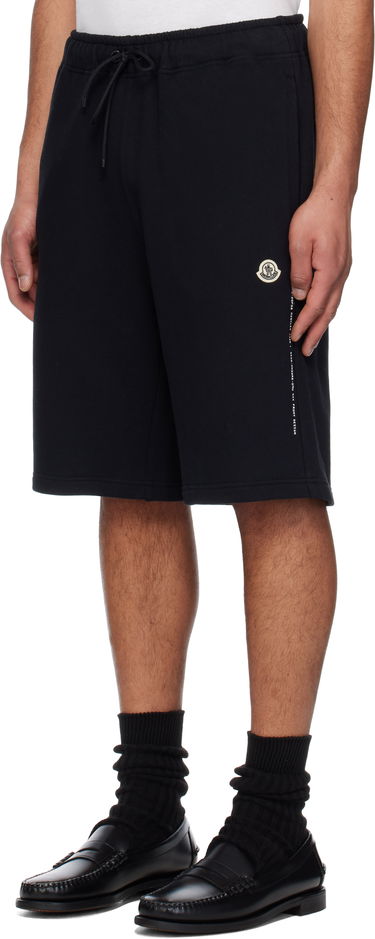 Shorts Moncler Moncler Genius x FRGMT Hiroshi Fujiwara Embroidered Logo Cotton Shorts Sort | K109U8H00001M5214, 3
