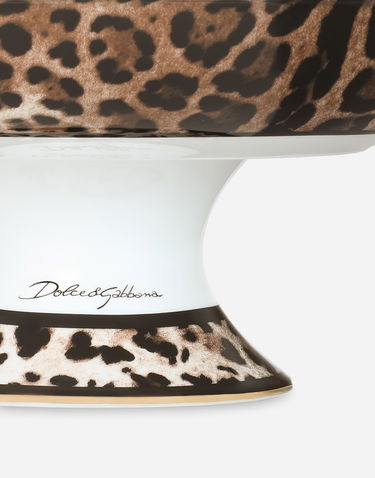 Home decor Dolce & Gabbana Dolce & Gabbana Porcelain Leopard Print Fruit Serving Bowl Flerfarvet | TCC193TCAMUUL003, 2