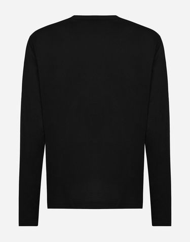 T-shirt Dolce & Gabbana Long-sleeved T-shirt With Logo Tag Sort | G8PV0TG7F2IN0000, 1