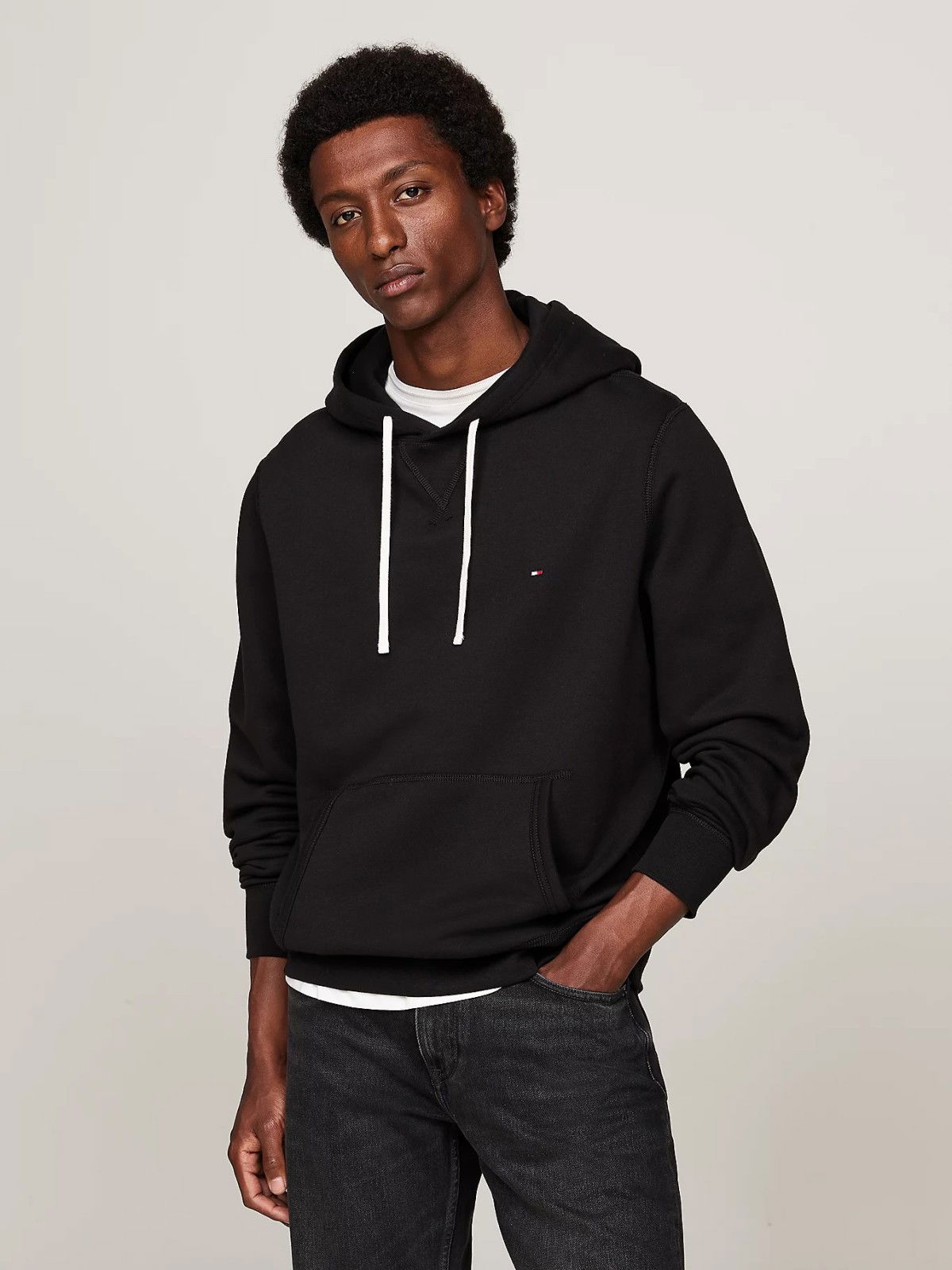 Sweatshirt Tommy Hilfiger Pullover Hoodie Sort | MW0MW37230BDS, 0