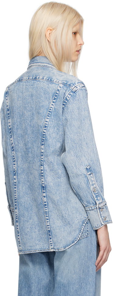 Skjorte rag & bone Diana Featherweight Denim Shirt Blå | WDD23H1423FTMI, 2