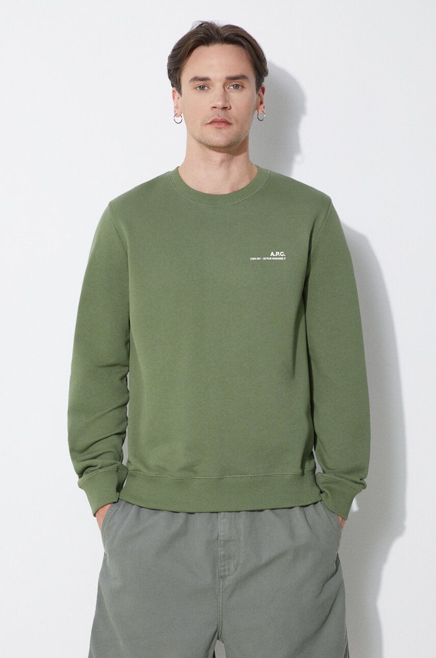 Sweater A.P.C. A.P.C. Item Crewneck Sweatshirt Grøn | COFBQ.H27608.KAE, 0