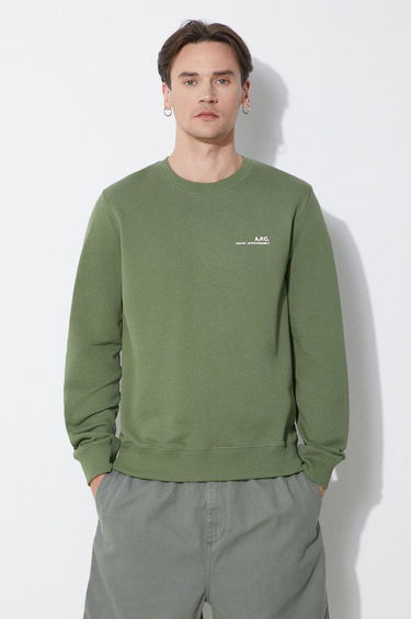 Sweater A.P.C. A.P.C. Item Crewneck Sweatshirt Grøn | COFBQ.H27608.KAE, 0