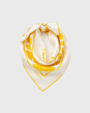 Tørklæde CLOSED Tequila Sunset Print Scarf Gul | C80806-27D-PR-445, 2
