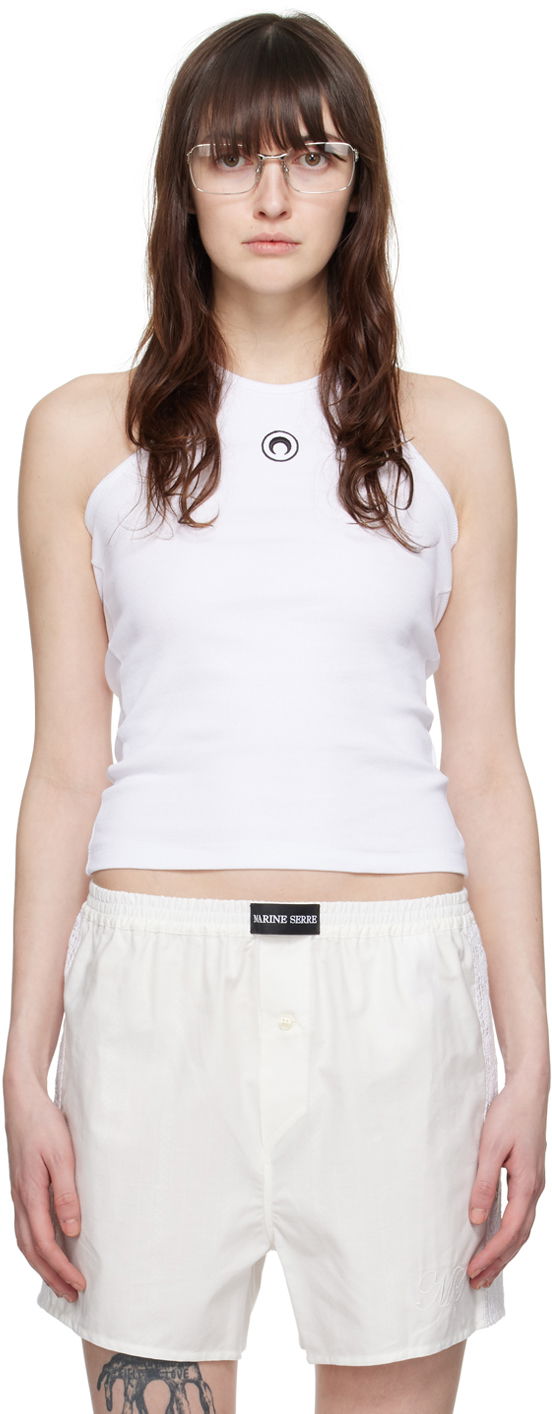Tanktop Marine Serre Ribbed Tank Top Hvid | WTT014