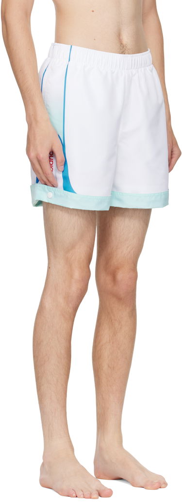 Badetøj Casablanca Casablanca Logo Swim Shorts Hvid | MPF25-SWM-065-01, 1
