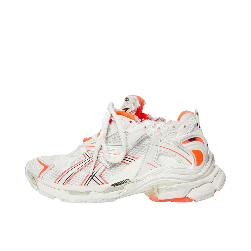 Sneakers og sko Balenciaga Runner Trainer Fluo Orange Hvid | 677403W3RBM9770