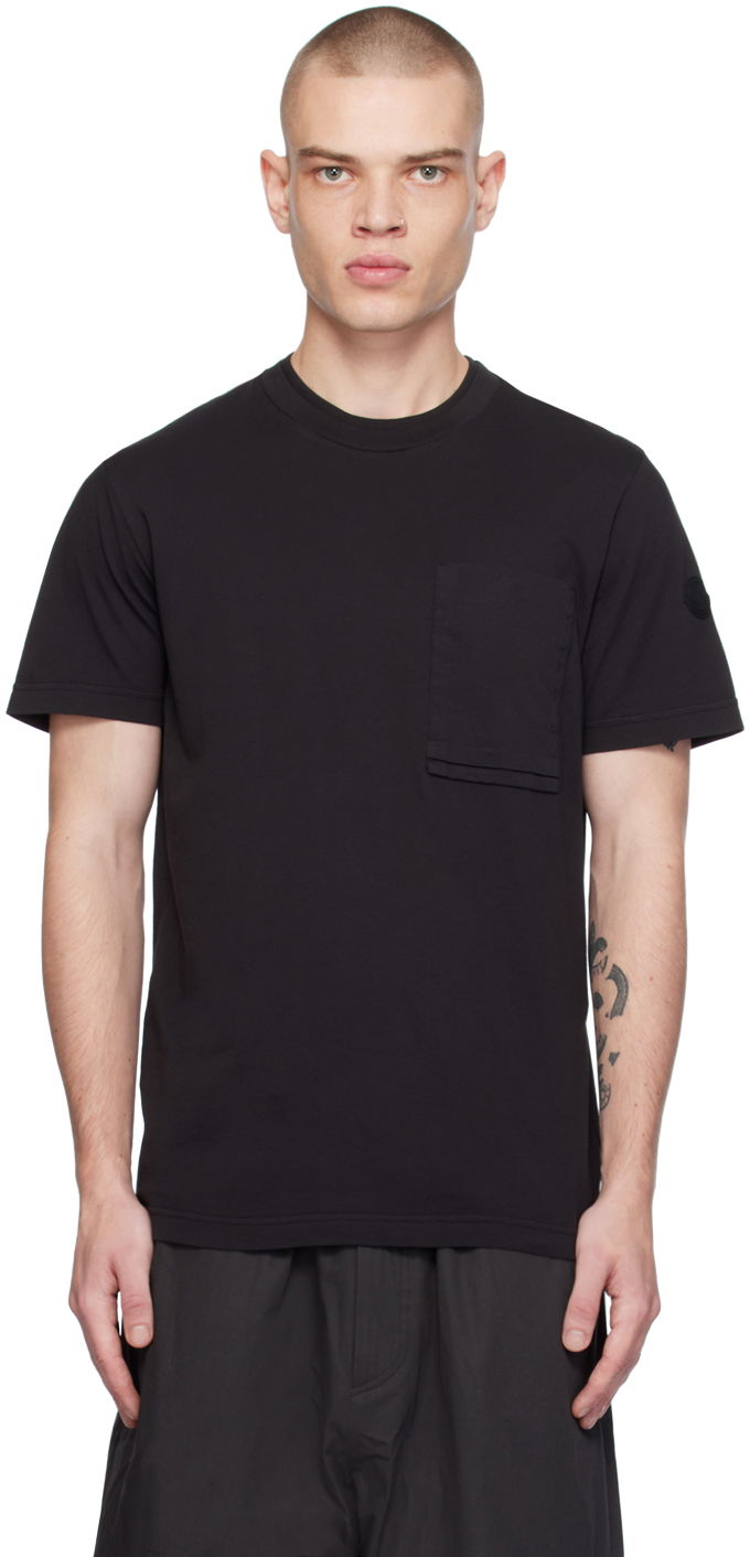 T-shirt Moncler Patch Pocket T-Shirt Sort | J10918C0000189ADY