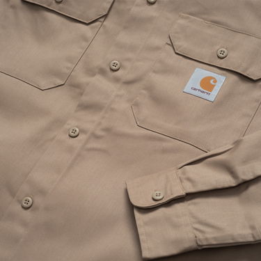 Skjorte Carhartt WIP L/S Master Shirt "Leather" Beige | I027579_8Y_XX, 7