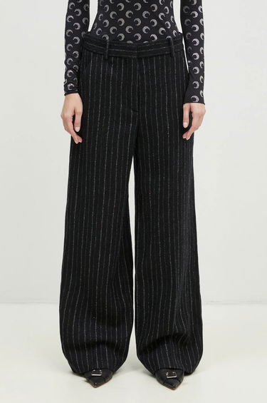 Bukser KENZO Striped Wide Leg Wool Pants Sort | FE62PA0949GM.99, 0