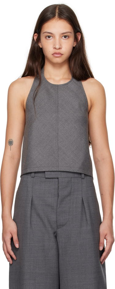 Tanktop WARDROBE.NYC WARDROBE.NYC Halter Neck Sleeveless Top Grå | W1058F24FL, 0