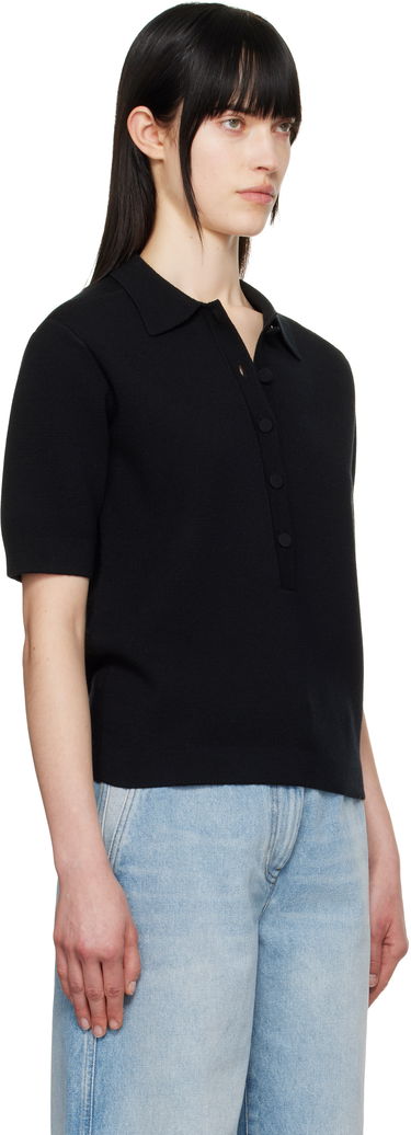 Polo skjorte Dries Van Noten Dries Van Noten Merino Polo Sort | 251-011203-1700, 1