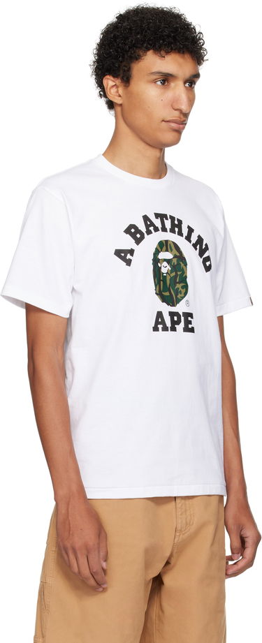 T-shirt BAPE A Bathing Ape Trial Camo College T-Shirt Sort | 001TEL301033M, 4