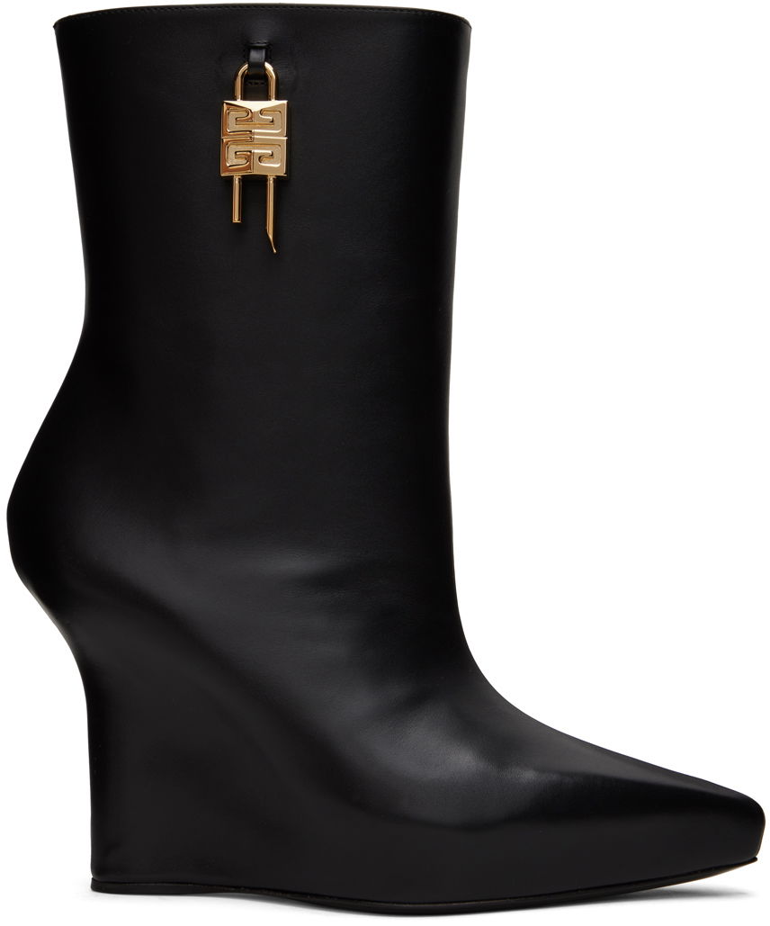 Sneakers og sko Givenchy Givenchy G-Lock Wedge Ankle Boots Sort | BE6041E1M1001, 0