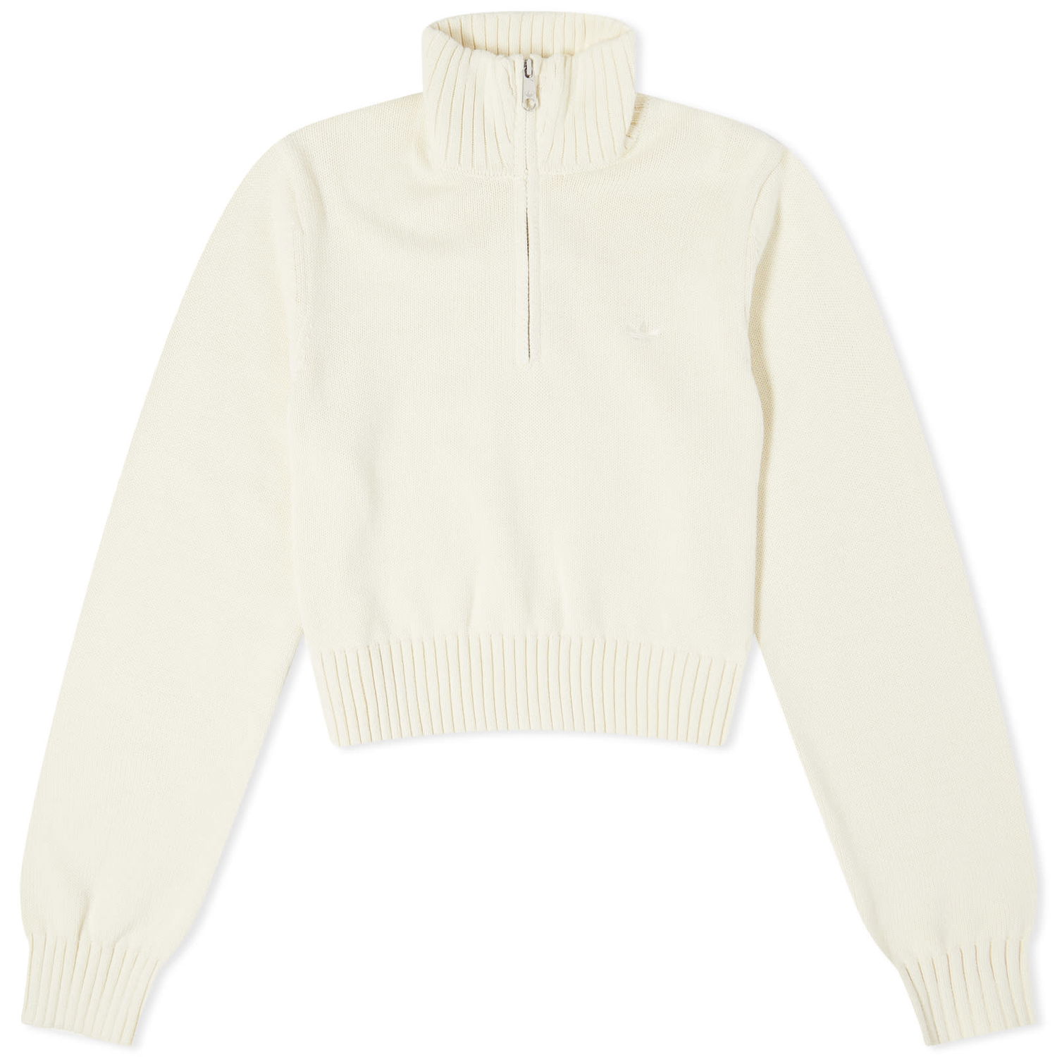 Jakke adidas Originals Knit Half Zip Wonder Hvid | II8043, 0