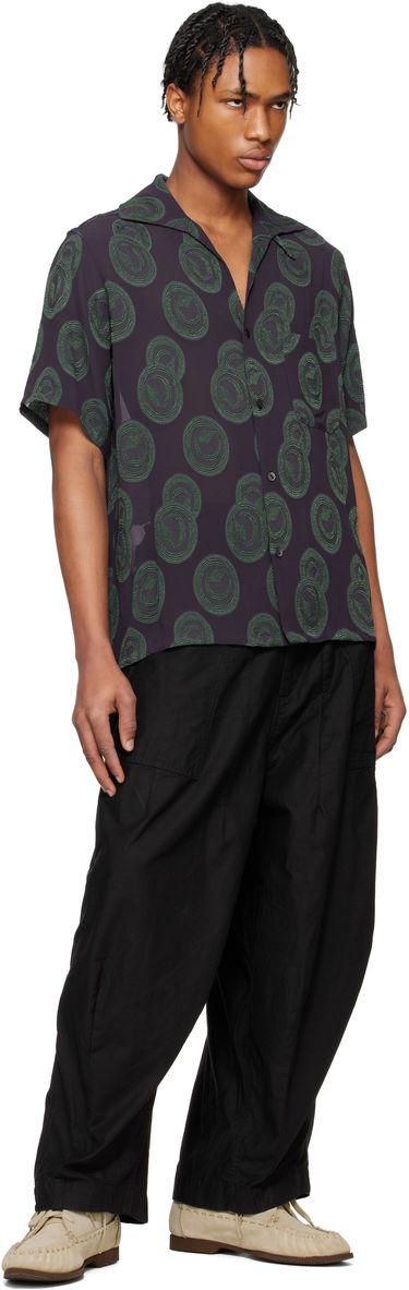 Skjorte Needles NEEDLES Short Sleeve Italian Collar Shirt Lilla | QV123, 3