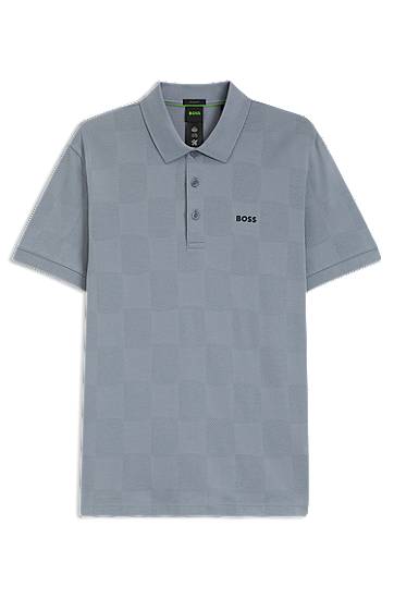 Polo skjorte BOSS BOSS Jacquard Polo Shirt Blå | 50544170