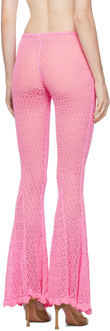 Bukser Blumarine Flared Crochet Trousers Lyserød | P344P002A, 2