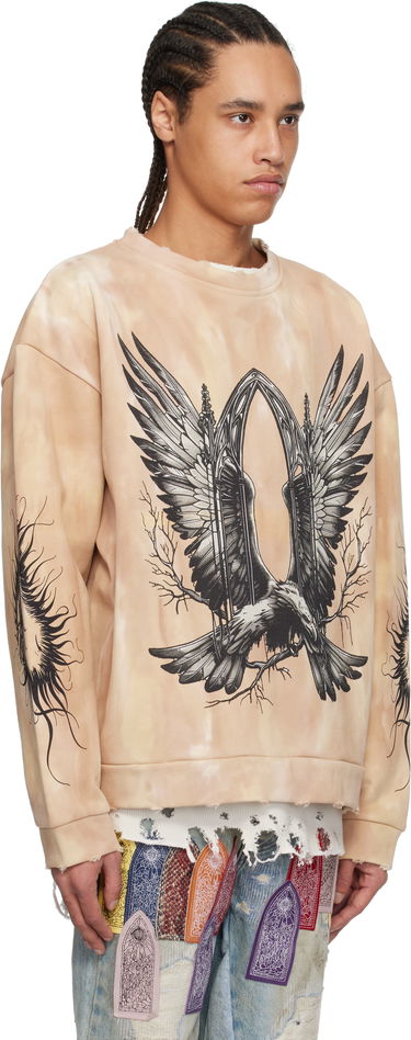 Sweater Who Decides War Who Decides War Soaring Window Crewneck Sweatshirt Beige | 1110500022SS25, 1