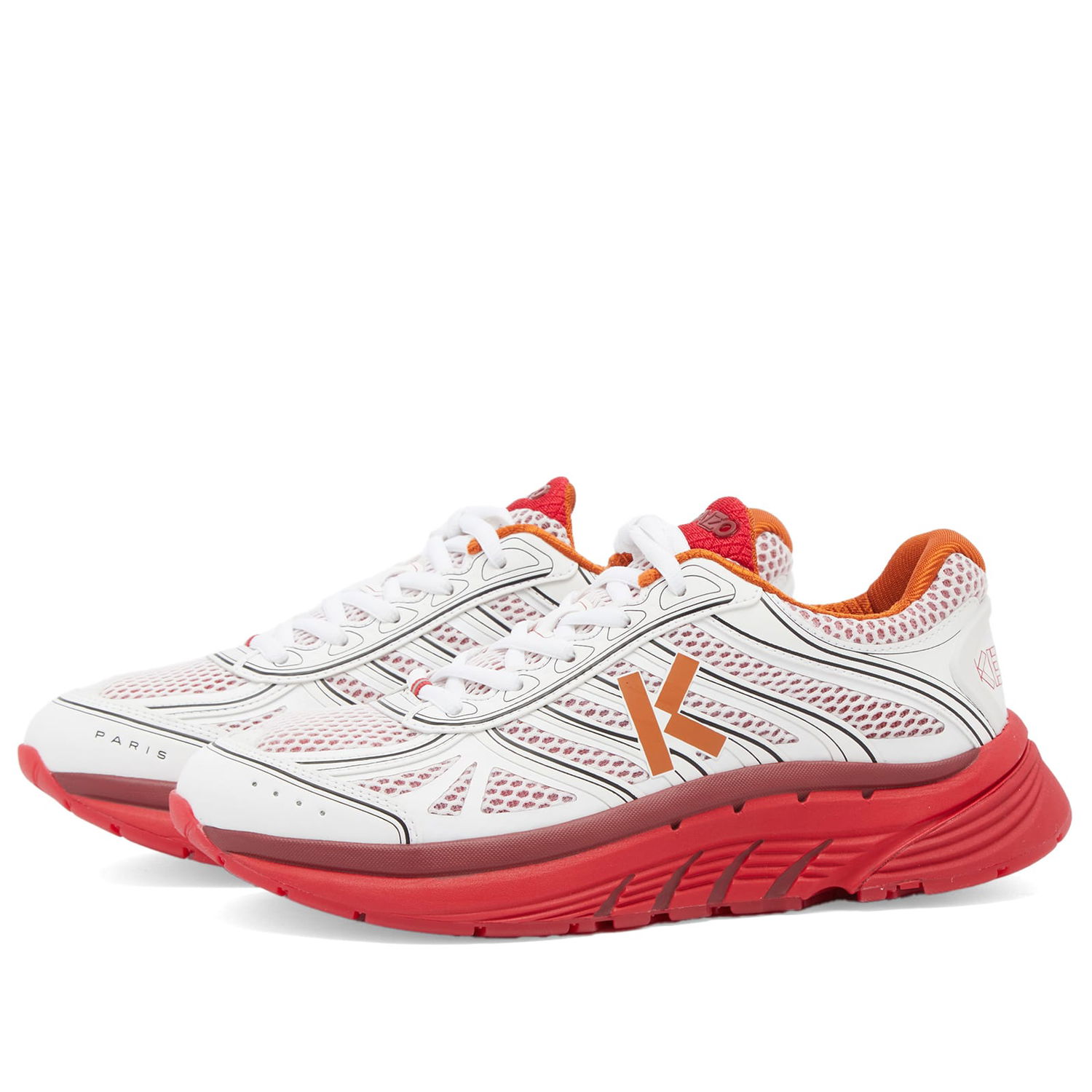 Sneakers og sko KENZO Paris Women's Pace Low Top Sneakers in Medium Red, Size EU 36 | END. Clothing Grå | FE52SN070F63-21, 0