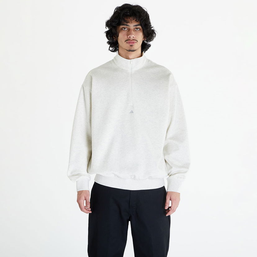 Sweatshirt adidas Performance adidas Adi Basketball 1/2 Zip Hvid | IW1625