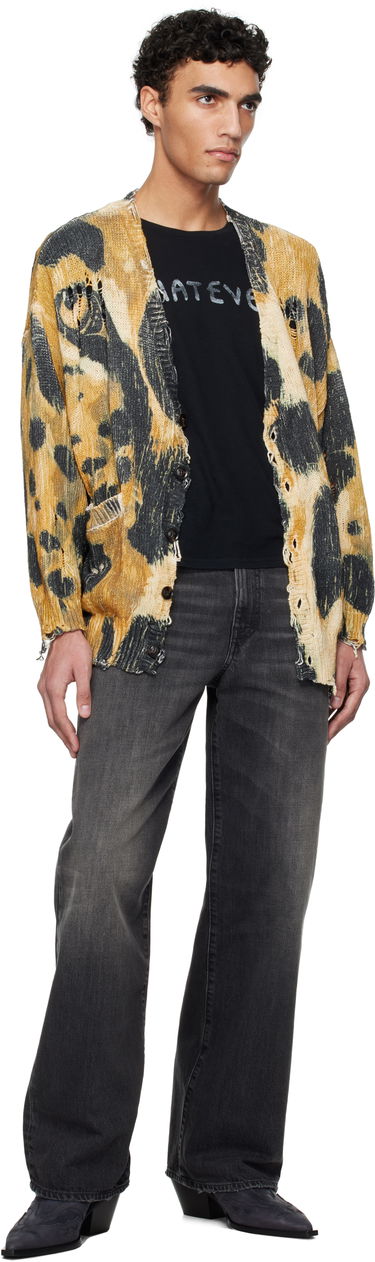 Sweater R13 R13 Printed Oversized Cardigan Gul | R13WY198-Y191B, 3