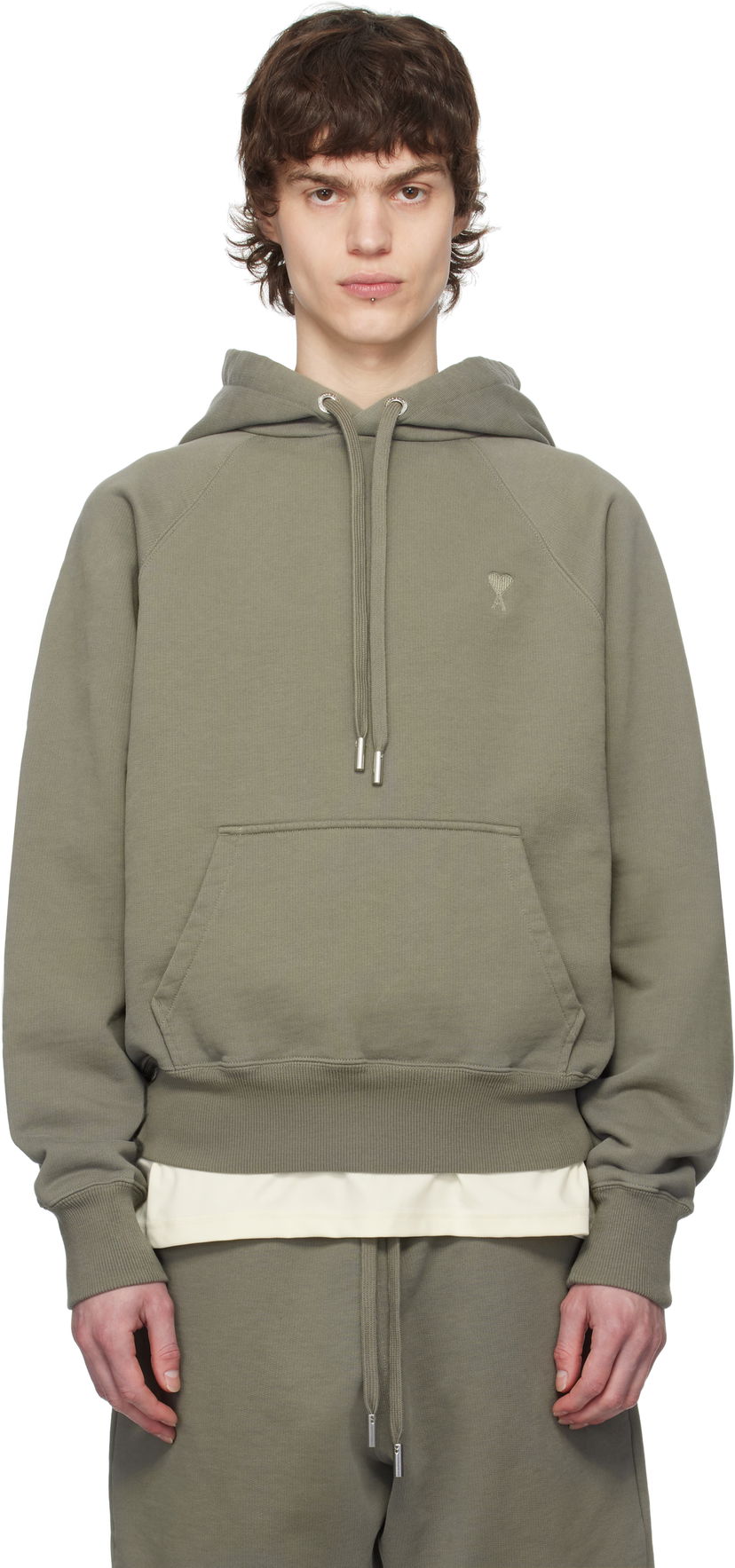 Sweatshirt AMI AMI Paris Ami de Coeur Cotton Hoodie Grøn | USW274.747
