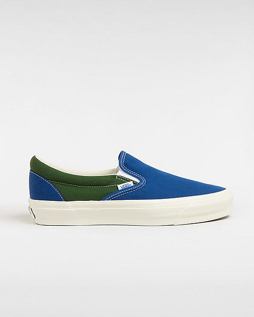 Sneakers og sko Vans Premium Slip-on 98 Shoes (deep Teal Plaid) Unisex Green, Size 2.5 Blå | VN000CSEY7G
