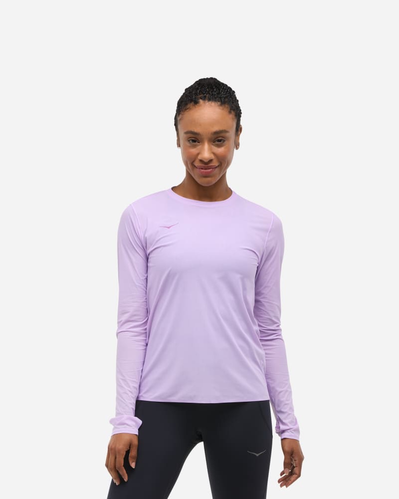 T-shirt Hoka One One Airolite Run Long Sleeve T-Shirt, Size XL Lilla | 1151083-ARF