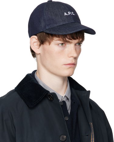 Kasket A.P.C. A.P.C. Charlie Denim Baseball Cap Mørkeblå | COHIZ-M24069, 1