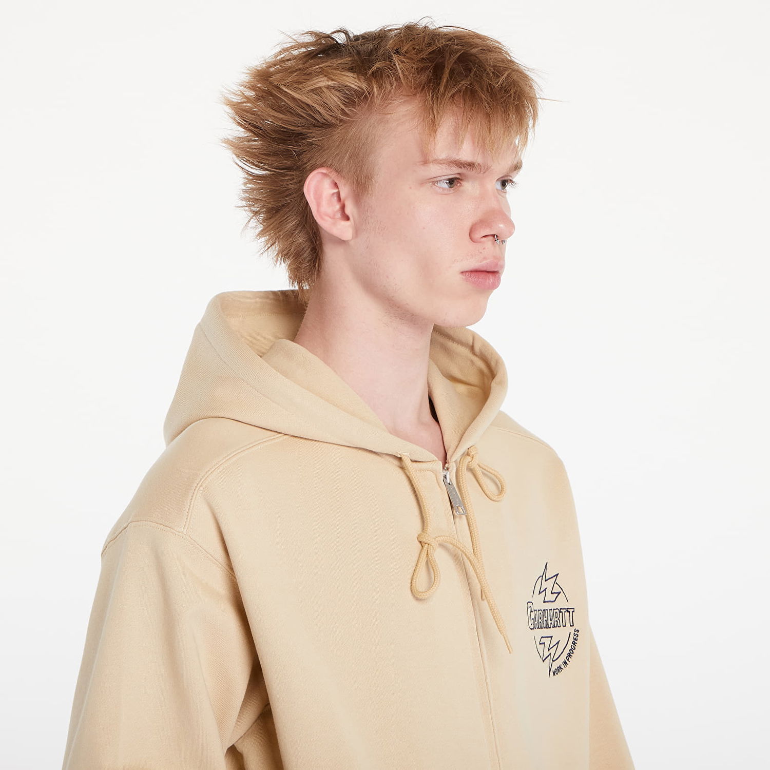 Sweatshirt Carhartt WIP Ablaze Hoodie UNISEX Cornsilk/ Air Force Blue Beige | I033623.2AR.XX, 1