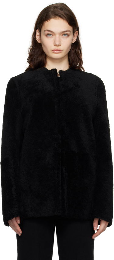 Jakke TOTEME TOTEME Zipped Teddy Shearling Jacket Sort | 251-WRO0184-LE0048, 0