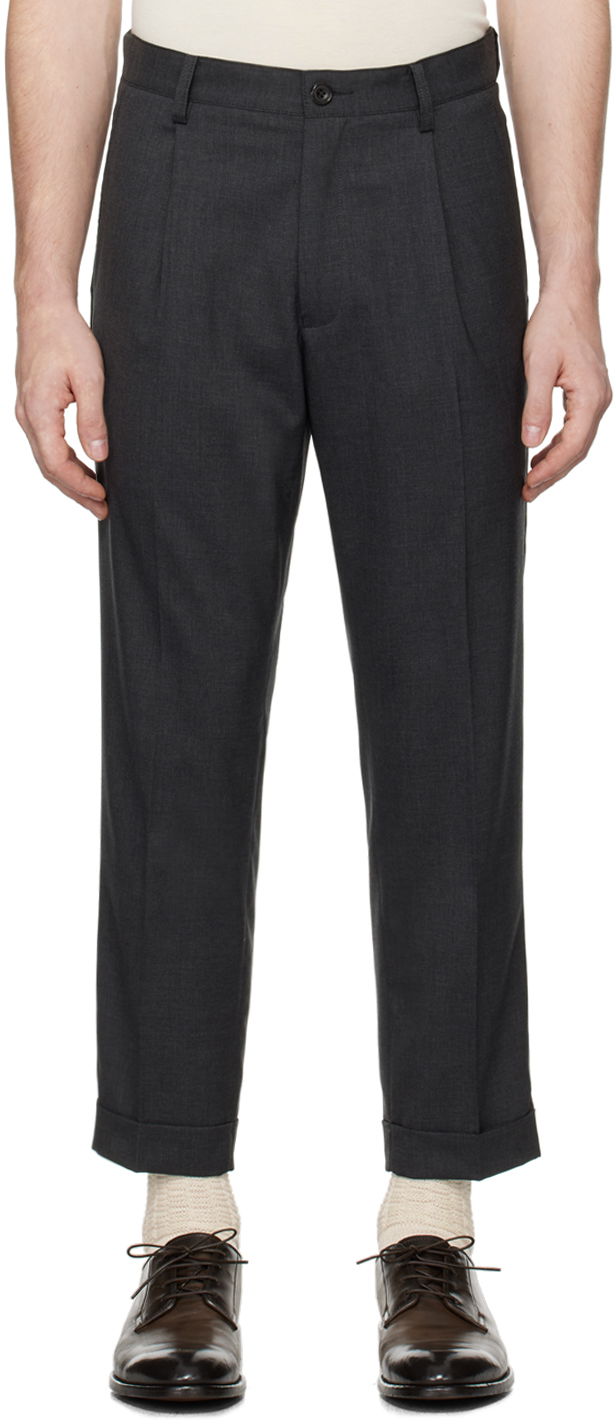 Bukser BEAMS Beams Plus 1 Pleat Combat Trousers Grå | 3823-0039-803, 0