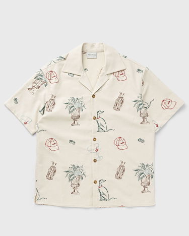 Skjorte Drôle de Monsieur Drôle de Monsieur Country Club Embroidered Shirt XL Beige | G-SH214-CO198-EC, 0