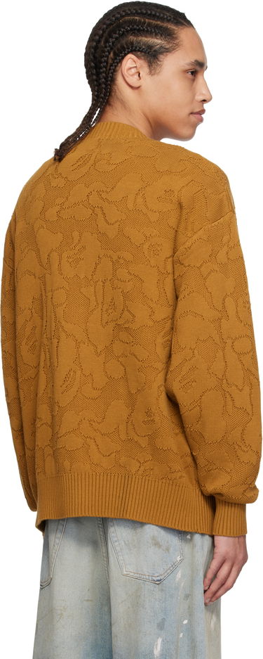 Sweater BAPE A Bathing Ape Camo Jacquard Cardigan Brun | 001KNL301301M, 2
