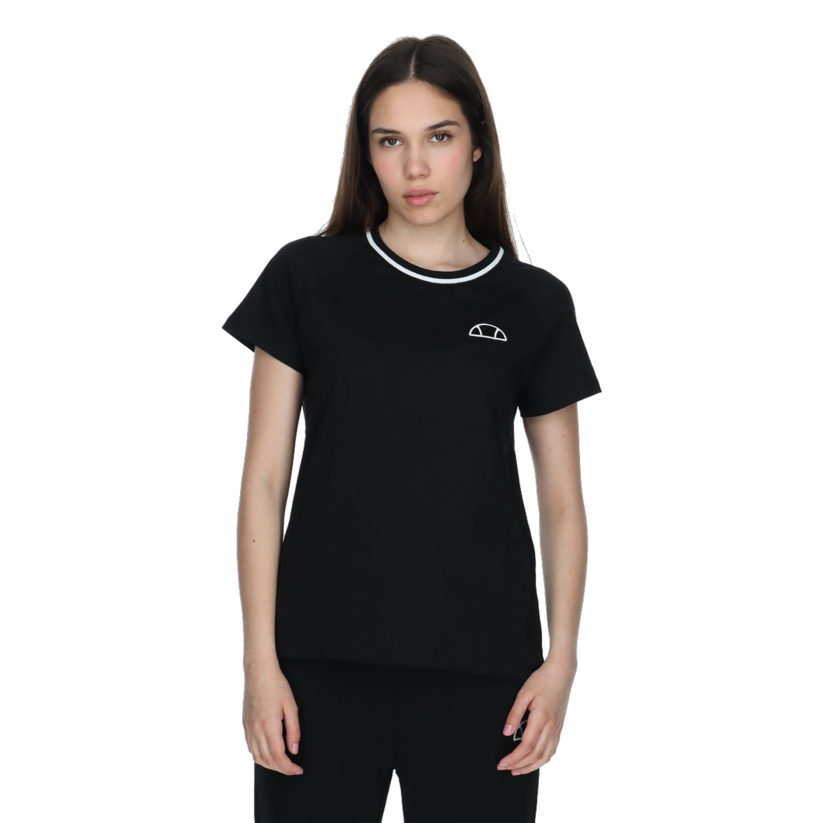 T-shirt Ellesse T-Shirt with Striped Collar Sort | ELA243F803-01, 0