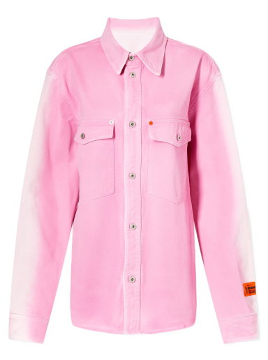 Skjorte HERON PRESTON Gradient Denim Shirt Jacket Lyserød | HWYD001S23DEN0013234