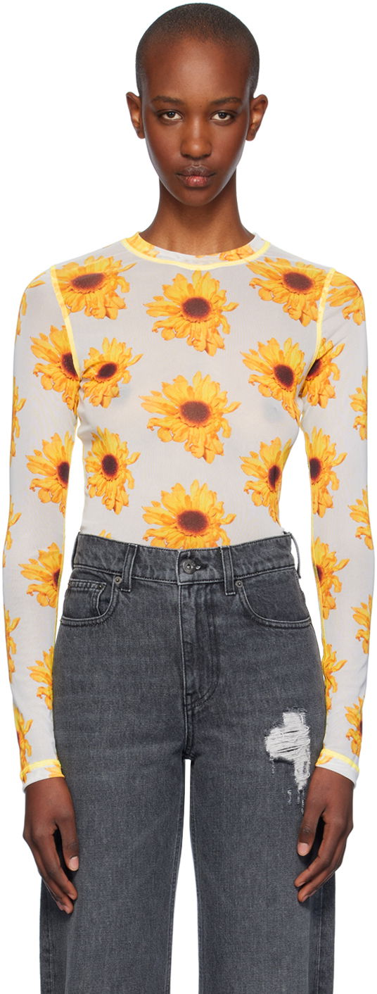 T-shirt JW Anderson Sheer Long Sleeve T-shirt Flerfarvet | JO0238-PG1670