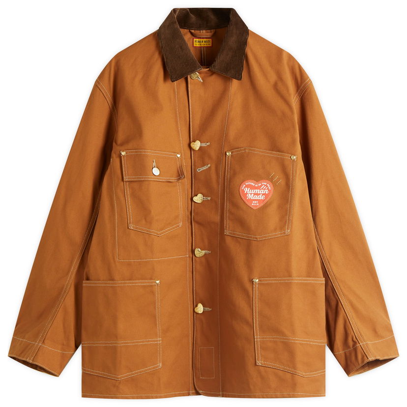 Jakke Human Made Human Made Duck Coverall Jacket, Size Large Brun | HM29JK008-BRN