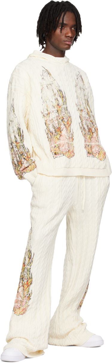 Joggingbukser Who Decides War Who Decides War Flame Glass Cable Knit Sweatpants Hvid | 1120770019SS25, 3