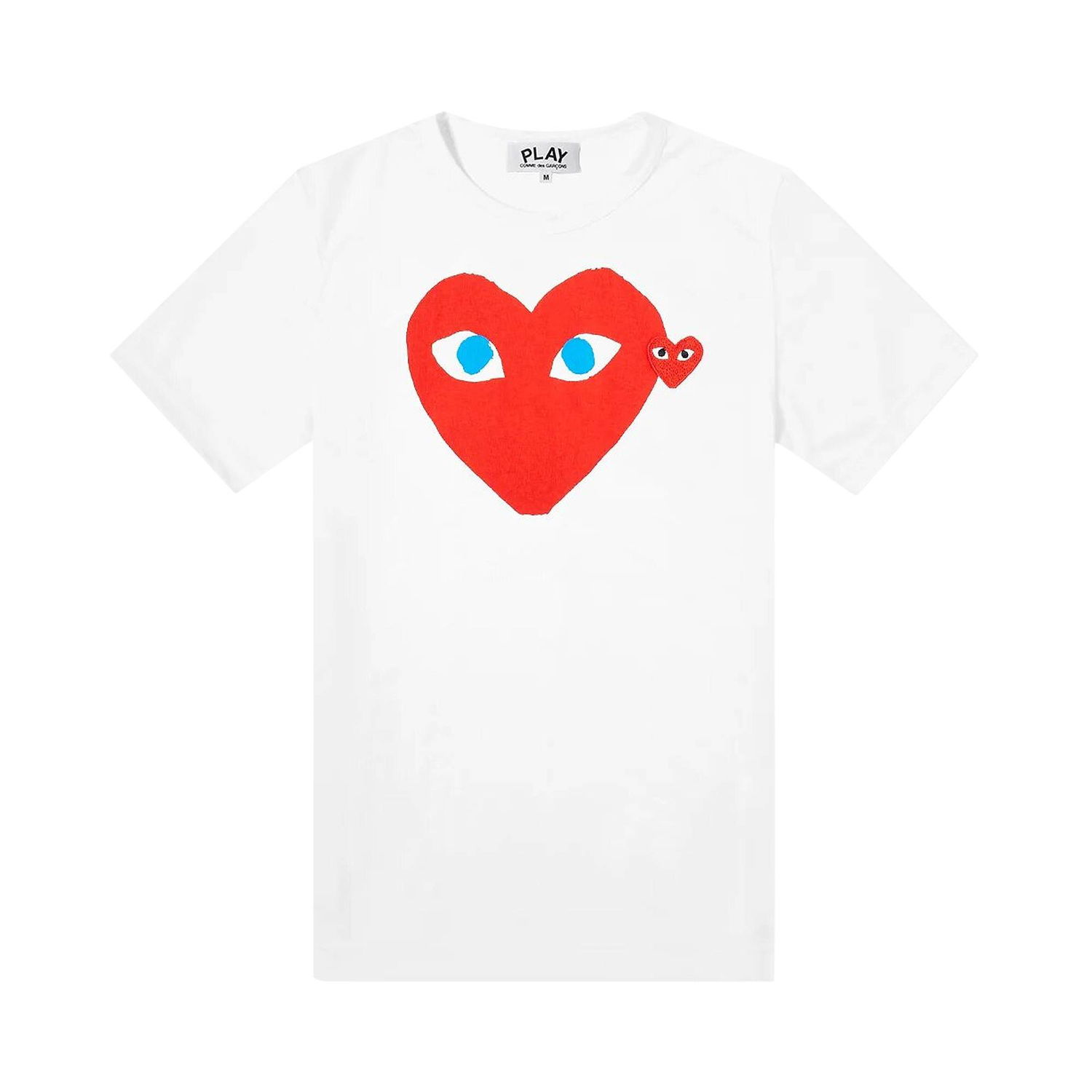 T-shirt Comme des Garçons PLAY Double Heart Logo T-Shirt Hvid | P1T085, 1