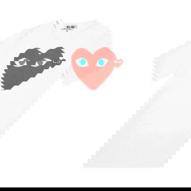 T-shirt Comme des Garçons PLAY Double Heart Logo T-Shirt Hvid | P1T085, 1